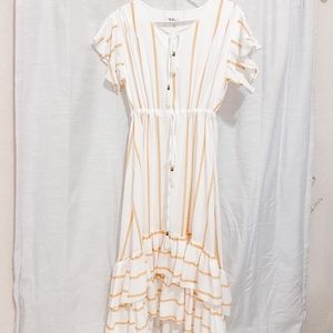 Yellow & White striped dress
